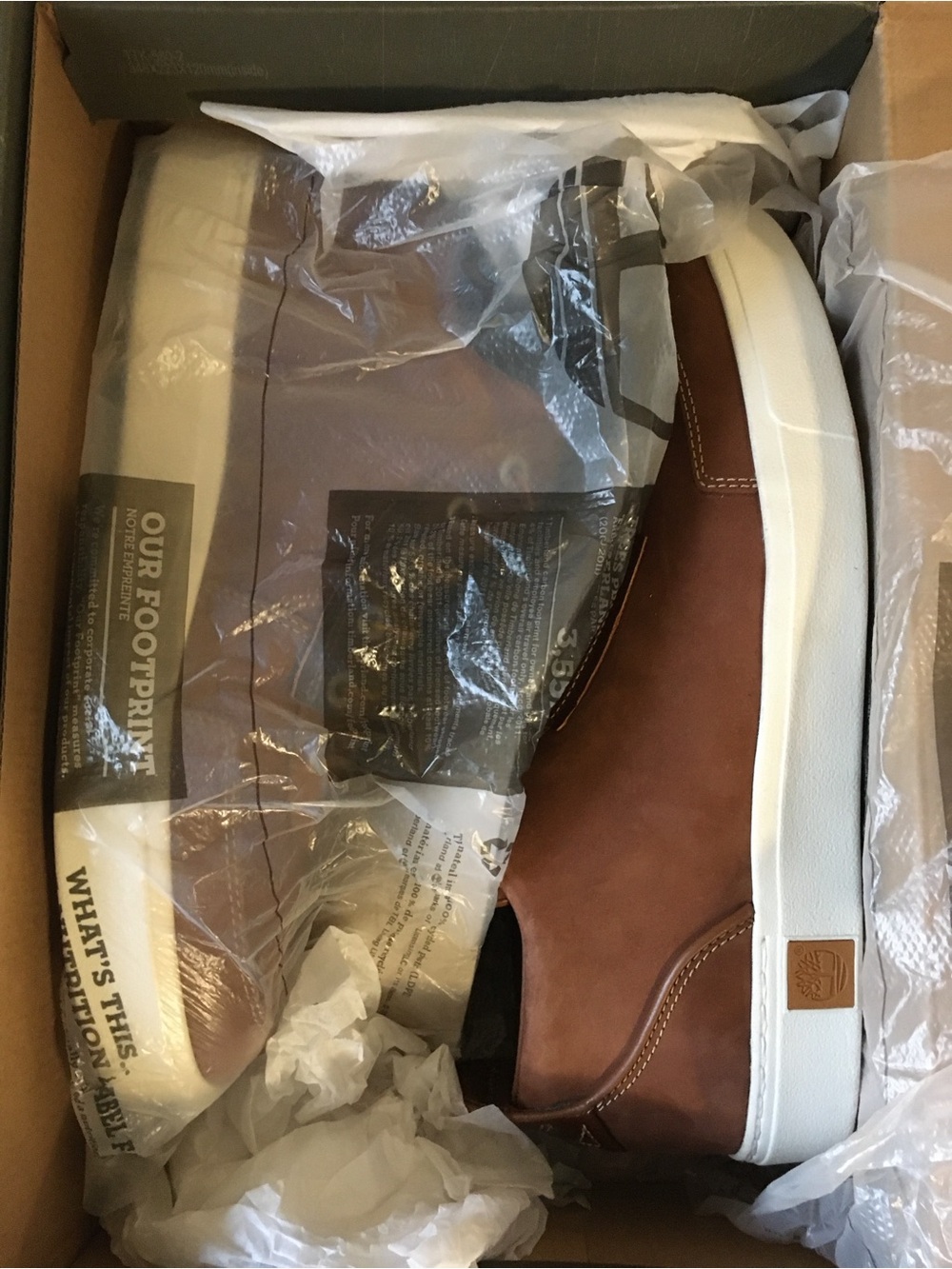 Timberland Brown Leather Low-Top Sneakers with White Sole